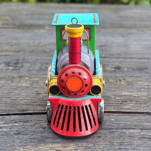 Vintage 1989 & 1998 Hallmark Train 25TH Anniversary Ornament "TIN LOCOMOTIVE" - Picture 4 of 13